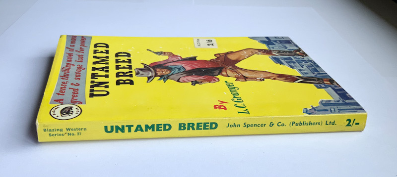 vintage British Western Untamed Breed pulp fiction book